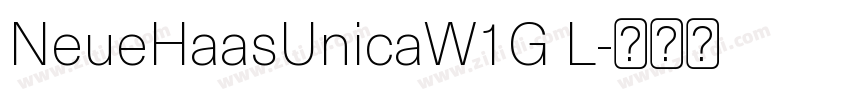 NeueHaasUnicaW1G L字体转换
